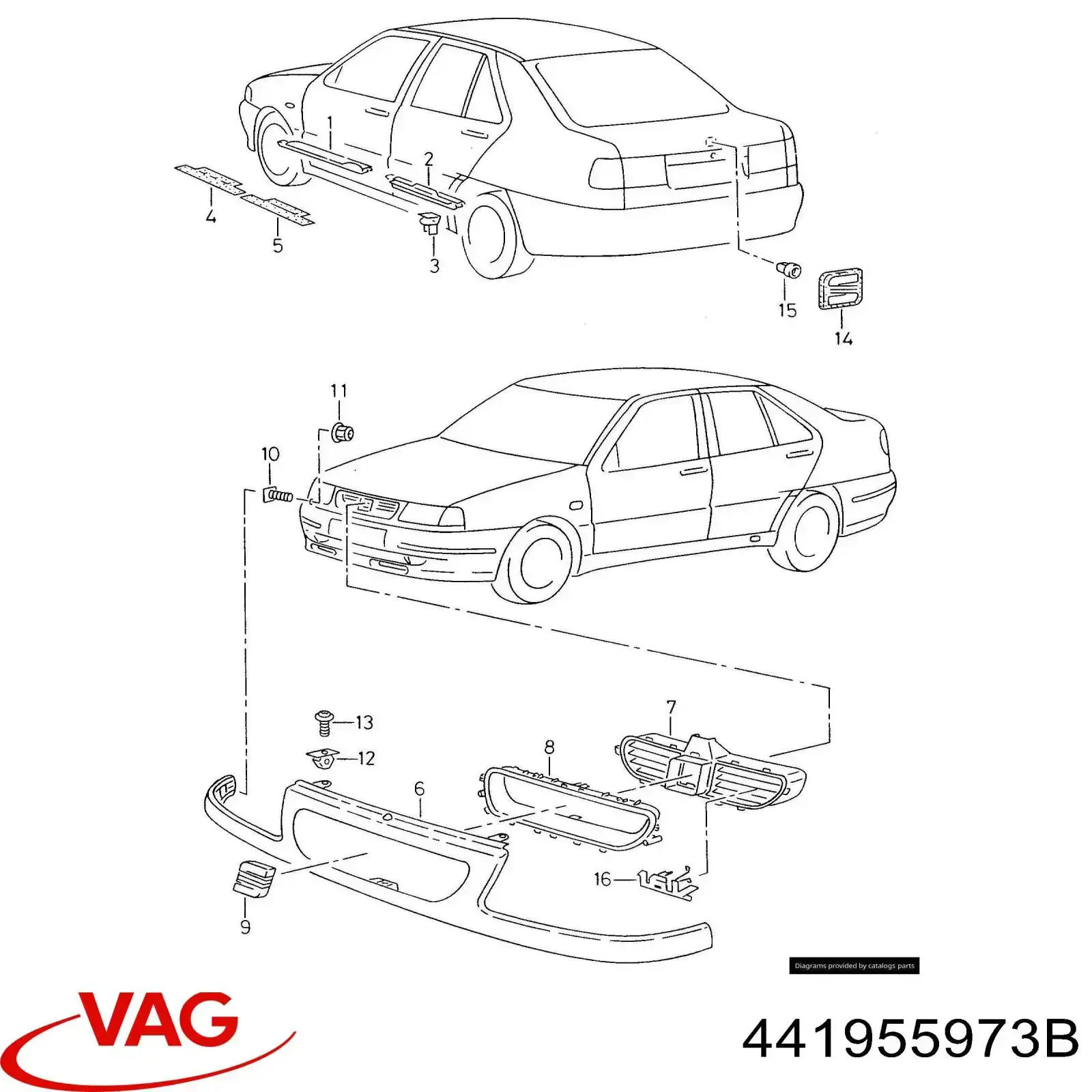 441955973B VAG parafuso (porca de fixação)