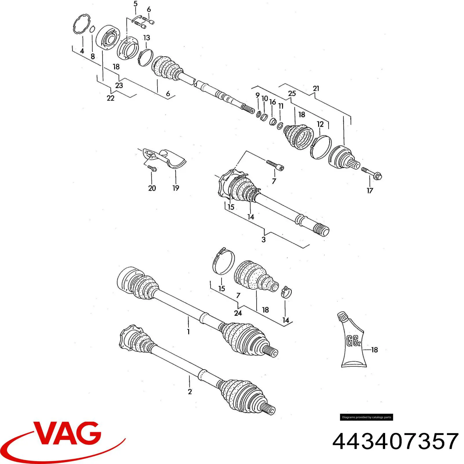Acoplamento elástico do veio de transmissão Audi A6 C6 4F2