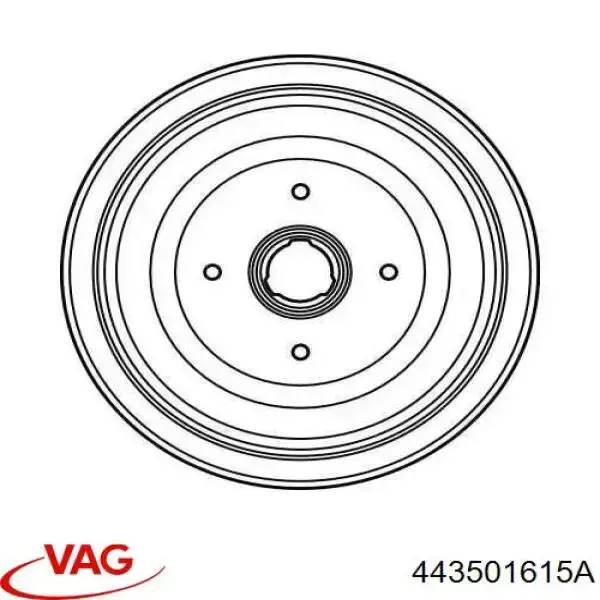 Купить 443501615A VAG Тормозной барабан
