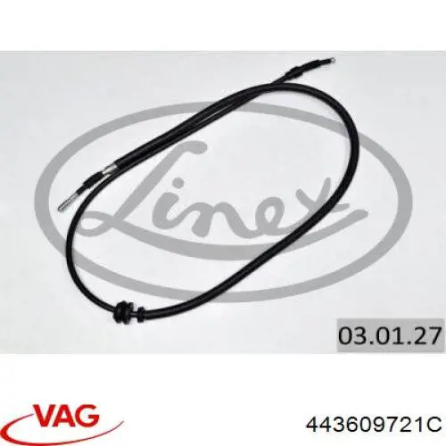 443609721C VAG Трос ручного тормоза задний правый/левый