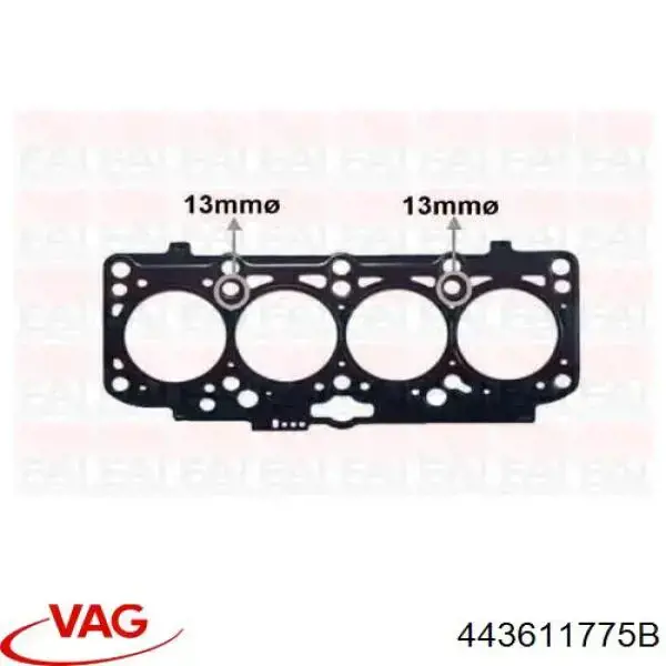 Купить 443611775B VAG Задний тормозной шланг