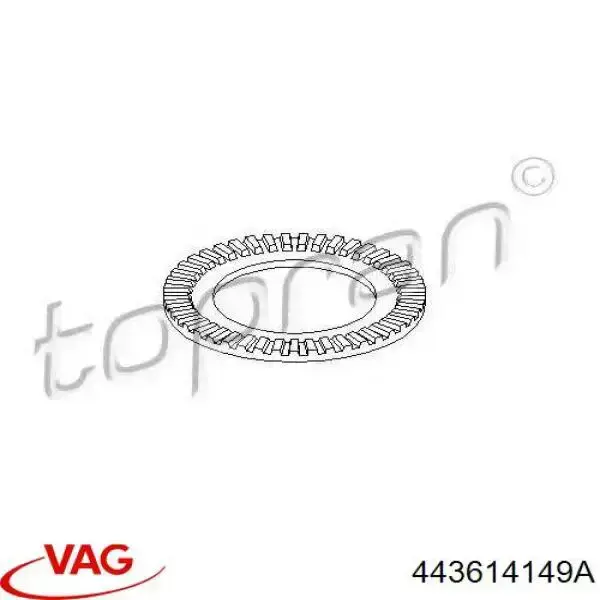 Кольцо антиблокировочной системы VAG 443614149A