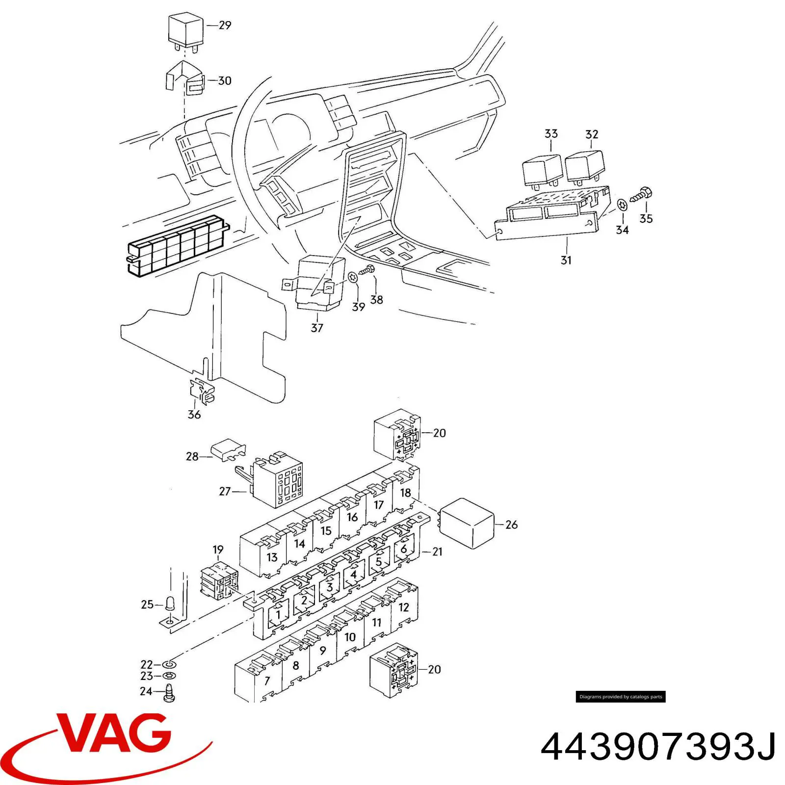  VAG 443907393J цена, от 31.67 USD
