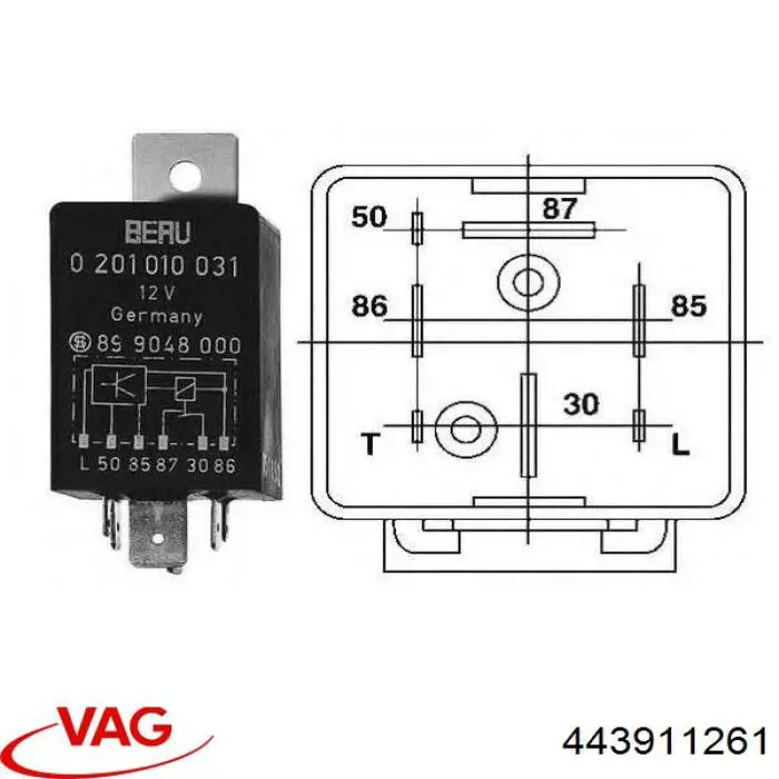 Реле управления VAG 443911261 цена, от 8.96 USD