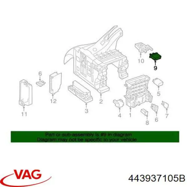 Предохранители (электрических цепей) VAG 443937105B цена, от 2.82 USD