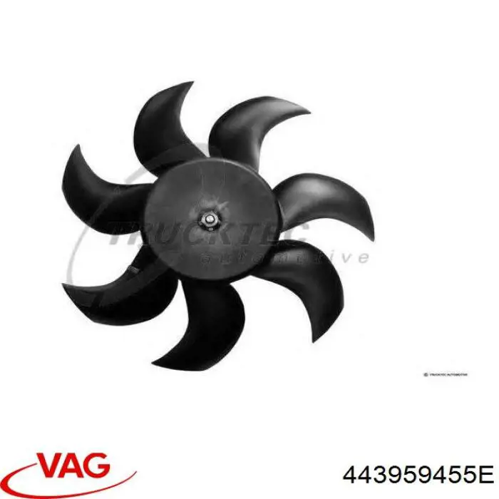 Купить 443959455E VAG Электровентилятор охлаждения в сборе (мотор+крыльчатка)