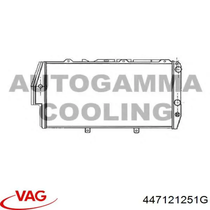 Радиатор охлаждения двигателя VAG 447121251G цена, от 53.81 USD