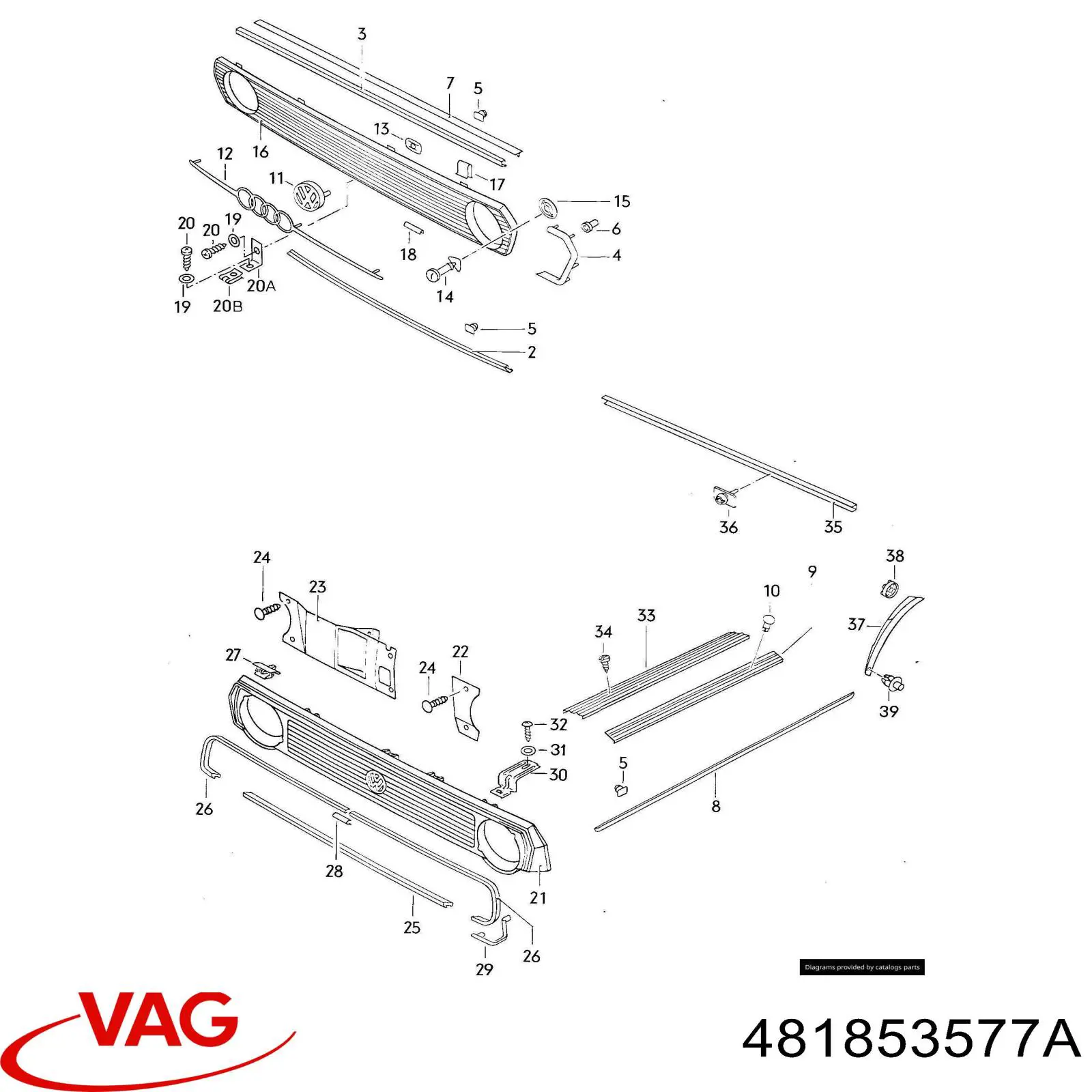  VAG 481853577A цена, от 0.37 USD