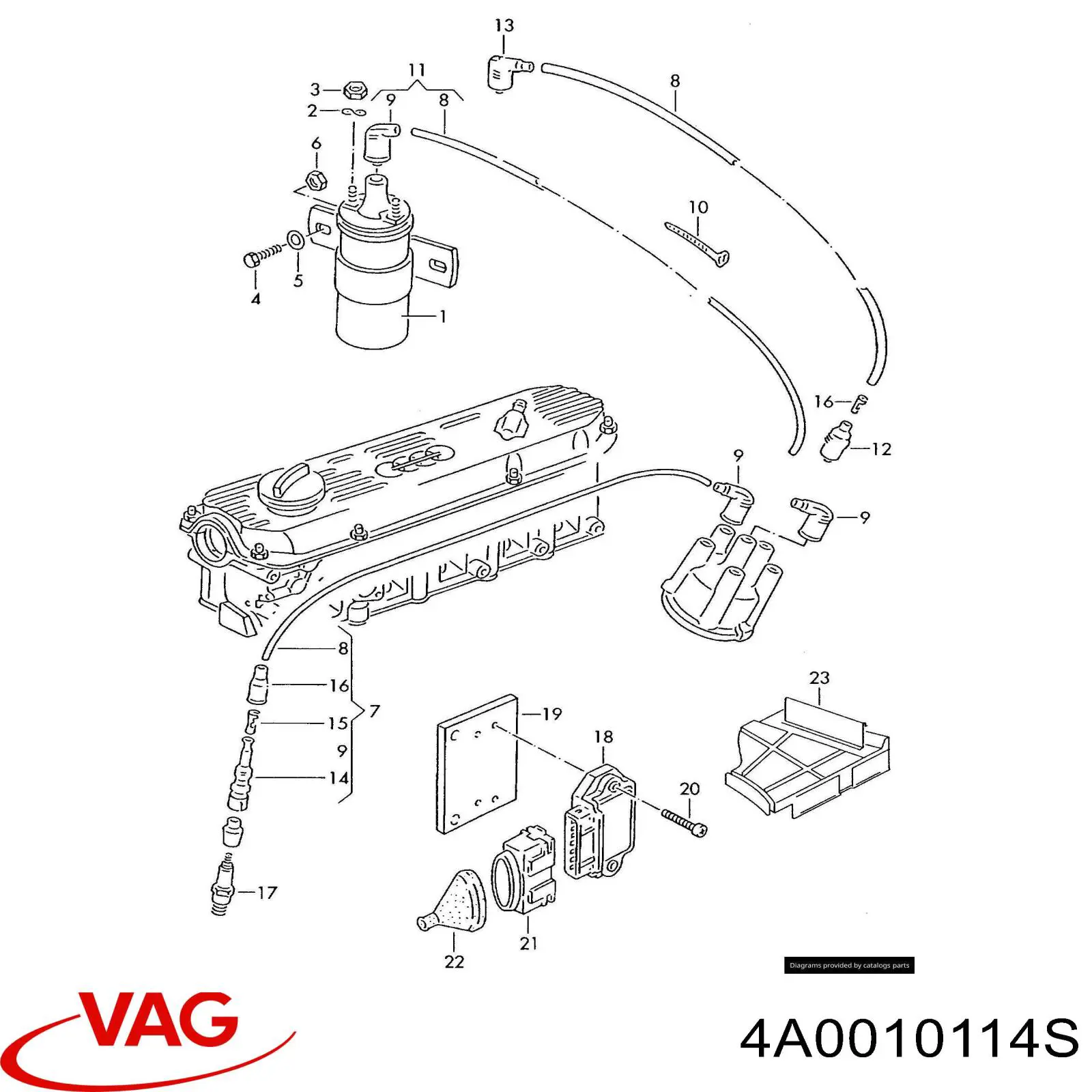 4A0010114S VAG Фирменный значек на багажник