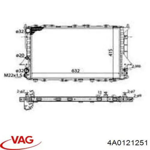 4A0121251 VAG радиатор