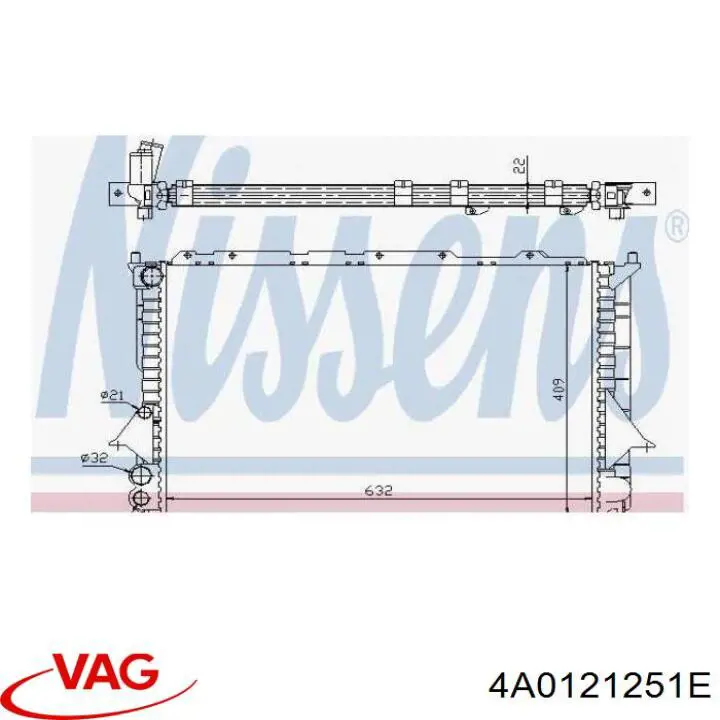Радиатор охлаждения VAG 4A0121251E