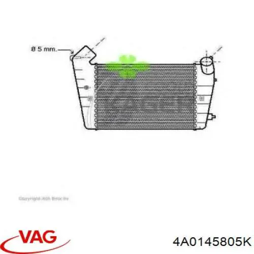 Система охлаждения наддувочного воздуха VAG 4A0145805K цена, от 50.68 USD