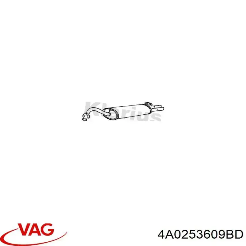 4A0253609BD VAG Выхлопная труба