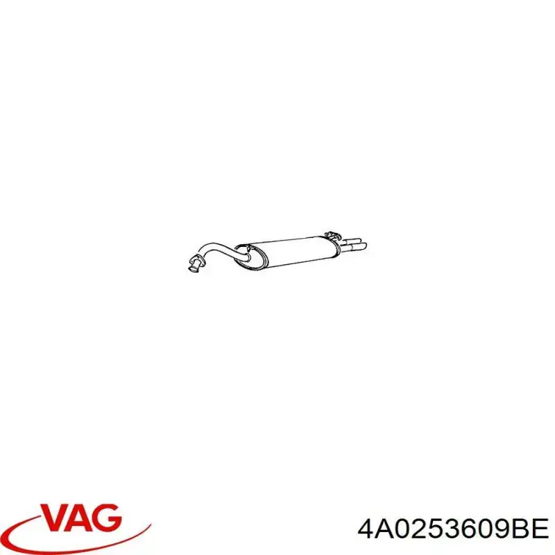 Выхлоп задний VAG 4A0253609BE цена, от 66.93 USD