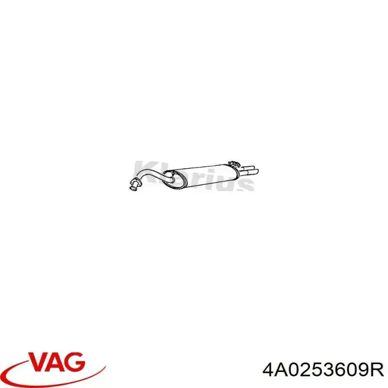 Выхлоп задний VAG 4A0253609BE цена, от 66.93 USD