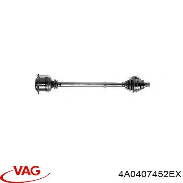 4A0407452EX VAG Полуось передняя, правая