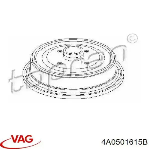 Тормозной барабан 4A0501615B VAG