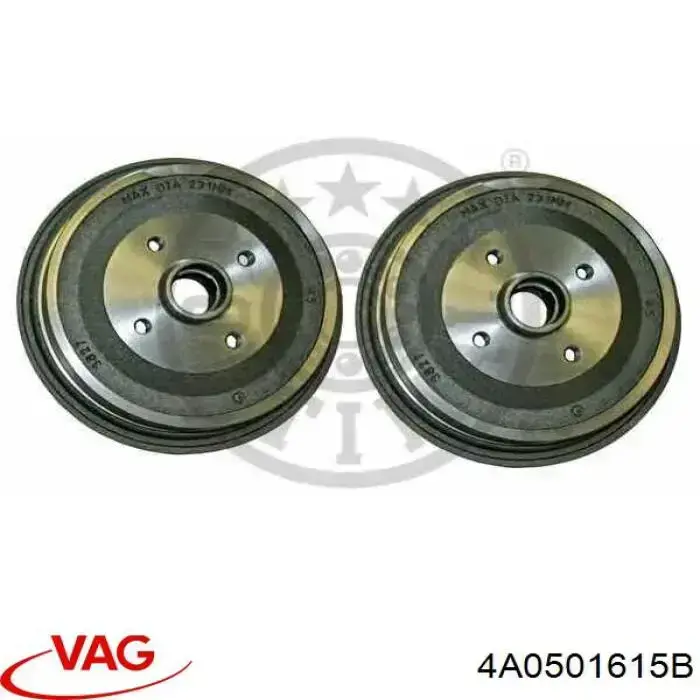 4A0501615B VAG Тормозной барабан