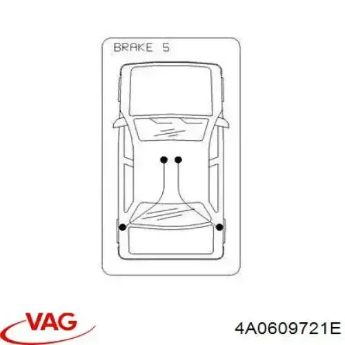 Задний трос ручника 4A0609721E VAG