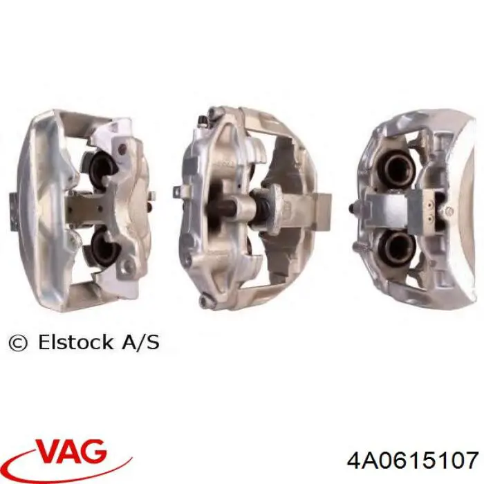 4A0615107 VAG Суппорт тормозной, передний, левый