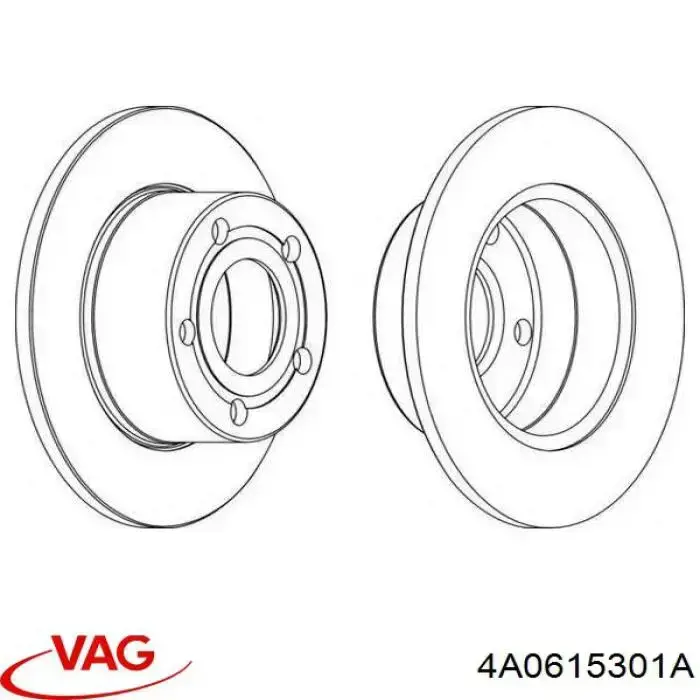 Задний дисковый тормоз VAG 4A0615301A