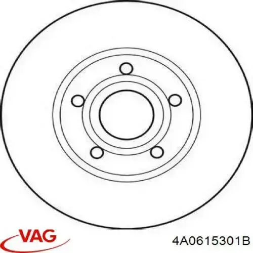 4A0615301B VAG диск тормозной передний