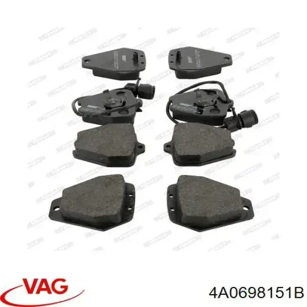 Колодки VAG 4A0698151B цена, от 48.41 USD