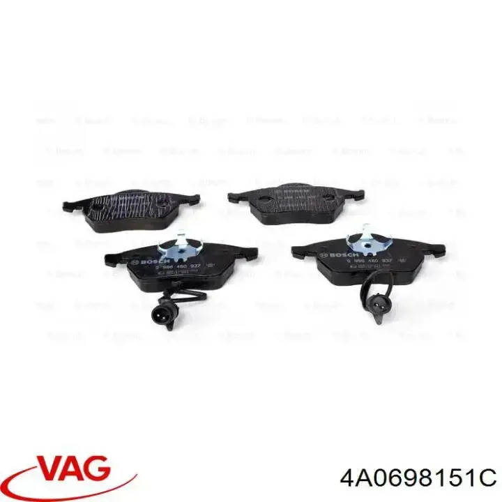 4A0698151C VAG Колодки передние