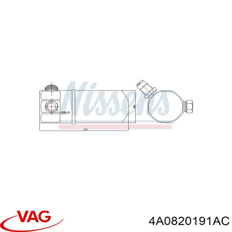 Осушитель кондиционера AD38000S Mahle Original