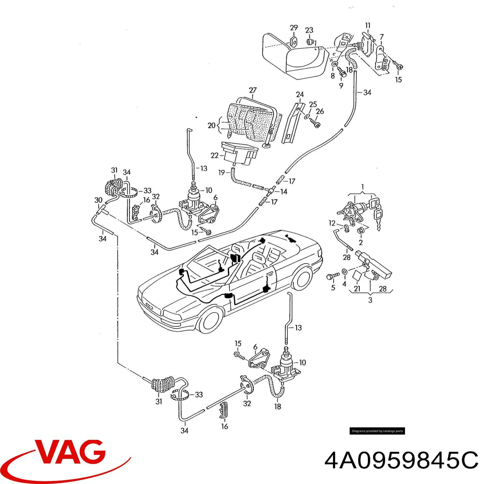  VAG 4A0959845C цена, от 1.41 USD