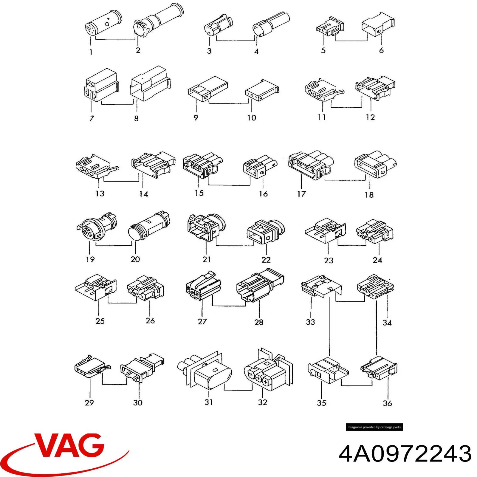  VAG 4A0972243 цена, от 5.65 USD
