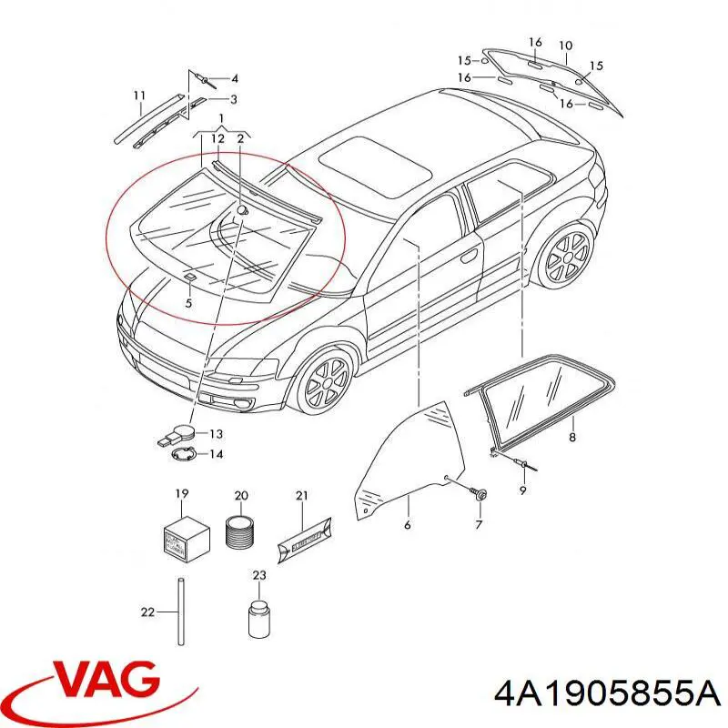 Личинка замка зажигания VAG 4A1905855A цена, от 160.96 USD