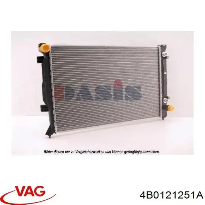 4B0121251A VAG radiador de esfriamento de motor