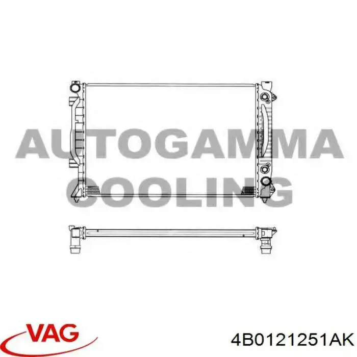 Радиатор охлаждения двигателя VAG 4B0121251AK цена, от 121.53 USD