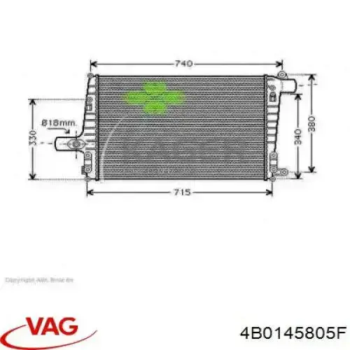 Купить 4B0145805F VAG Интеркулер