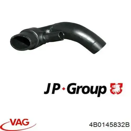 Патрубок воздушный, выход из турбины/компрессора (наддув) 4B0145832B VAG