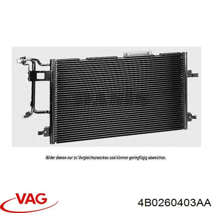 4B0260403AA VAG radiador de aparelho de ar condicionado