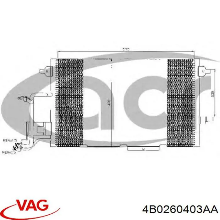 Конденсатор кондиционера VAG 4B0260403AA цена, от 74.76 USD