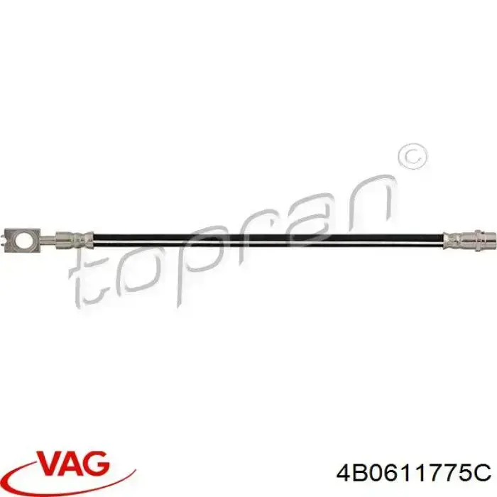4B0611775C VAG Гибкая тормозная трубка задняя