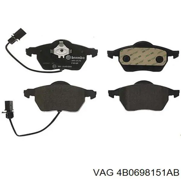 Колодки VAG 4B0698151AB цена, от 24.78 USD