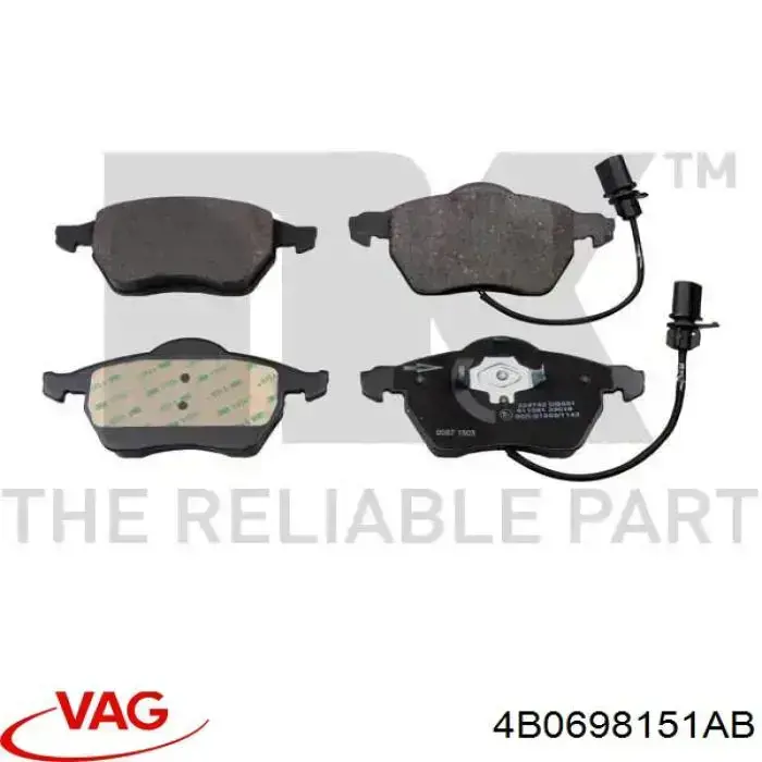 Колодки VAG 4B0698151AB цена, от 24.78 USD