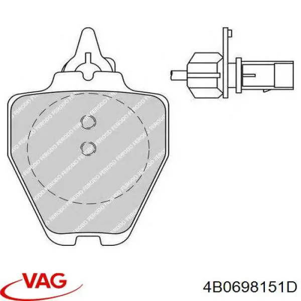 Тормозные колодки VAG 4B0698151D
