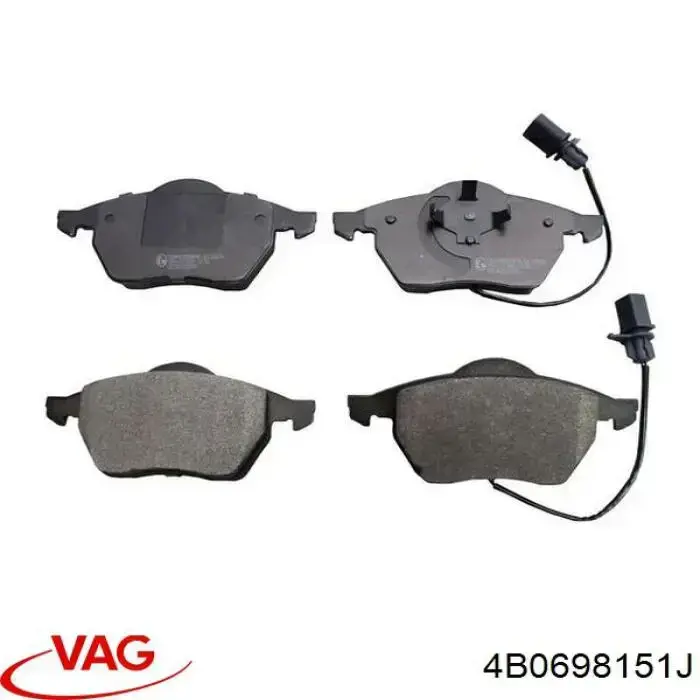 Купить 4B0698151J VAG Колодки тормозные