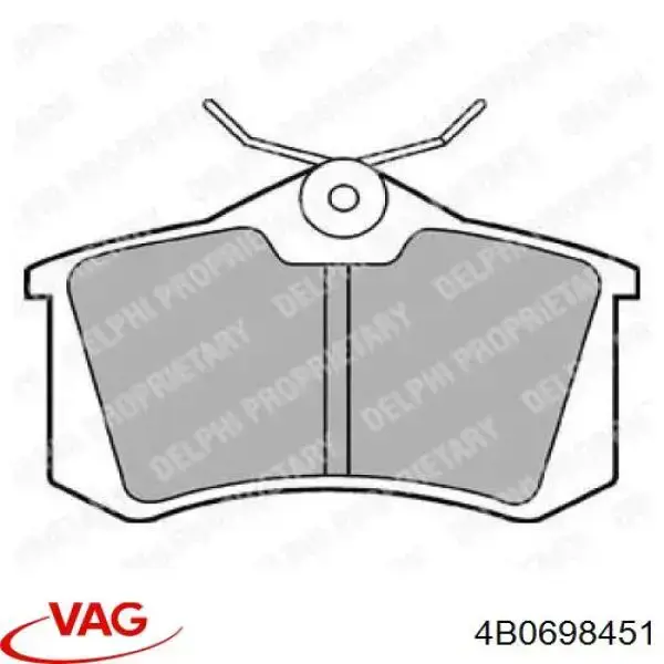 Задние дисковые колодки VAG 4B0698451