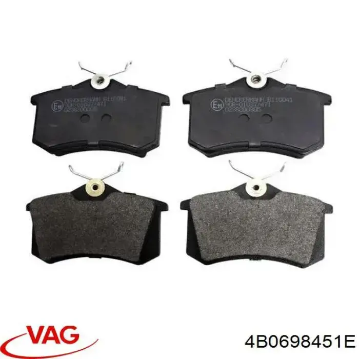 Compre 4B0698451E VAG Sapatas do freio traseiras de disco