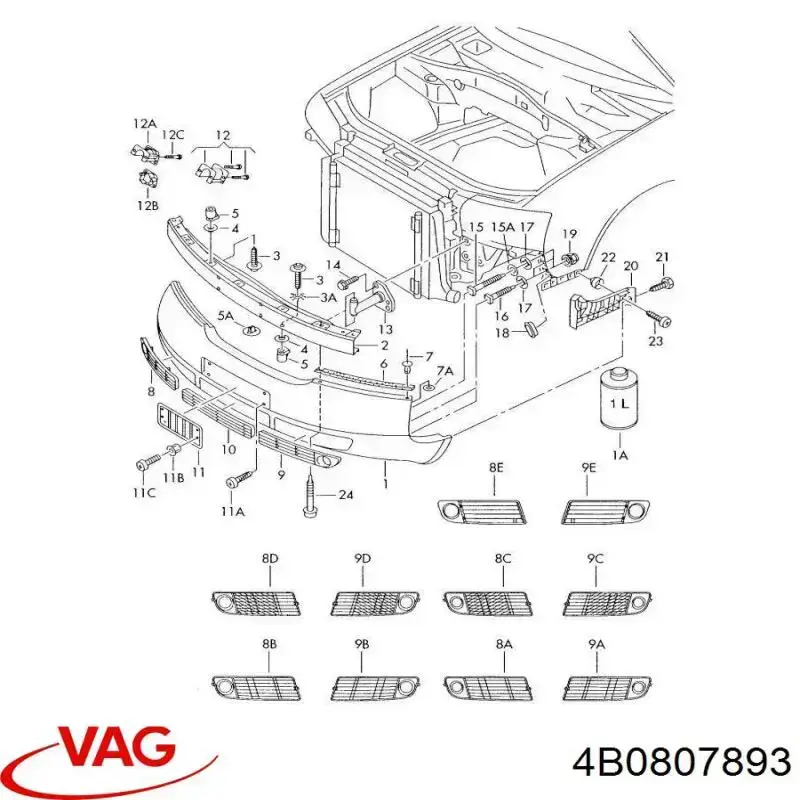 4B0807893 VAG 