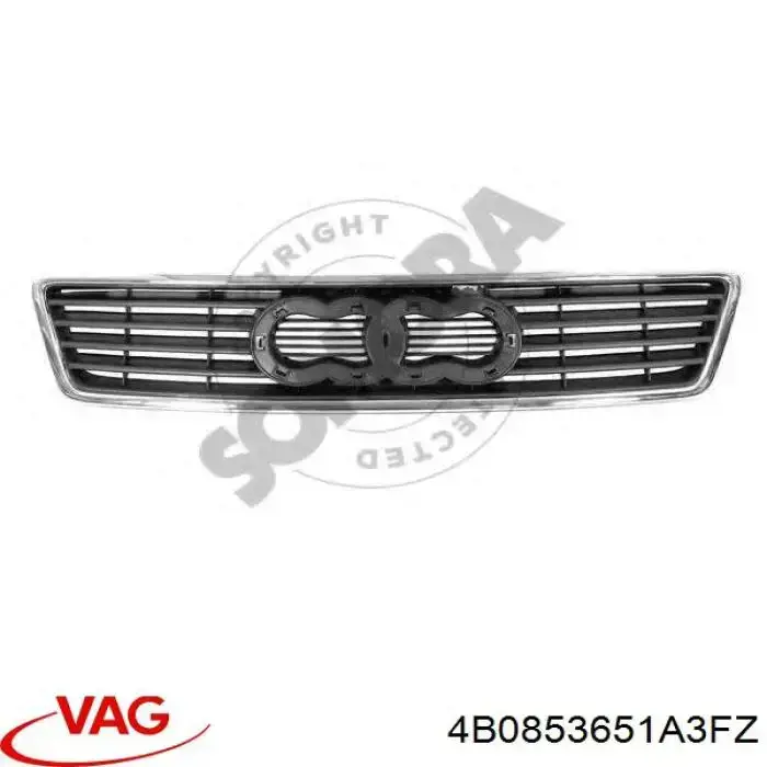  Grelha do radiador Audi A6 C5 sedan (4B2, 4B4) (1997 - 2005) C5