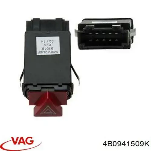 Кнопка аварийного сигнала VAG 4B0941509K цена, от 33.23 USD