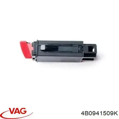 Купить 4B0941509K VAG Кнопка включения аварийной сигнализации