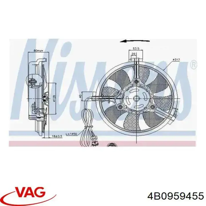 Электровентилятор охлаждения 4B0959455 VAG